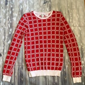 Forever21 red and white checkered sweater